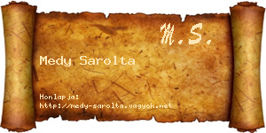 Medy Sarolta névjegykártya
